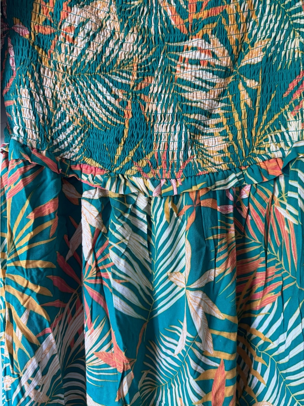 Betsey Johnson Green Tropical Print Maxi Dress - Picture 5 of 5